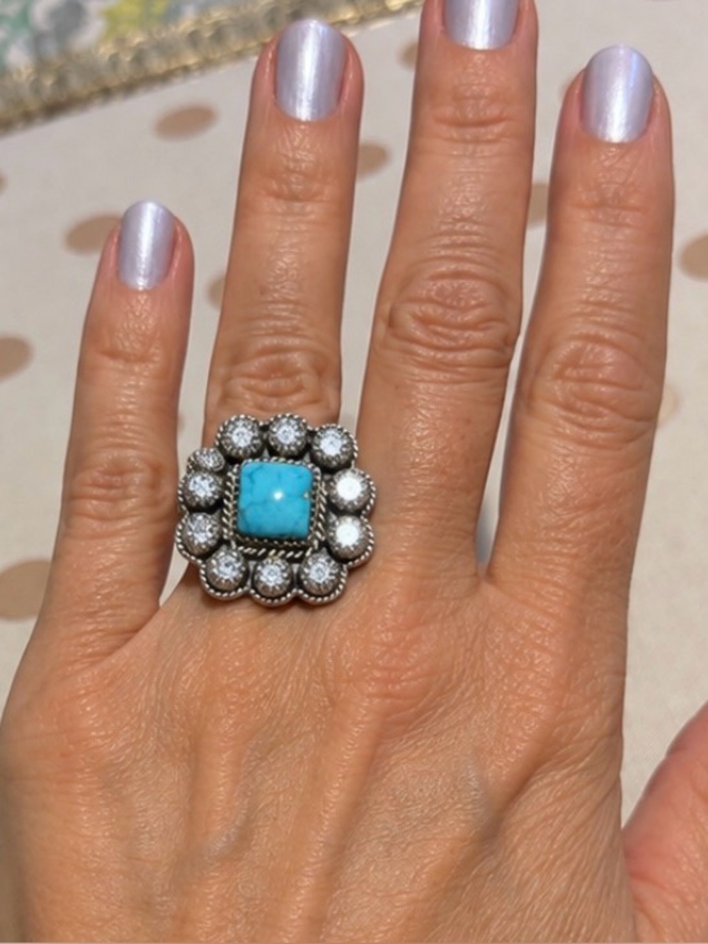 Turquoise and CZ’s in Sterling Silver. Fabulous!